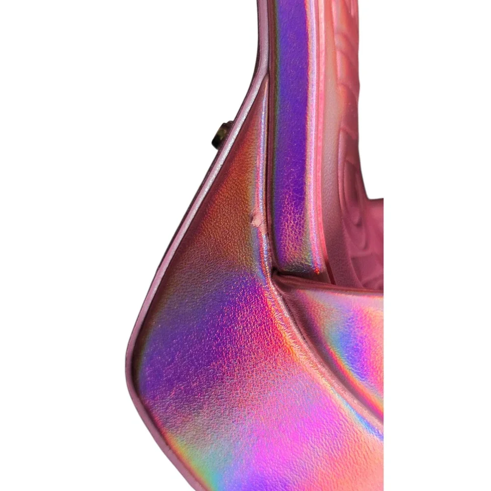 Barbie X ALDO Platform Heels Iridescent‎ Slingback Sparkly Block Heel Sz 9W
